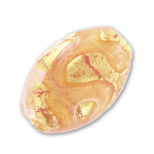 Olive feuille d'or 18x12 mm Light Rose x1