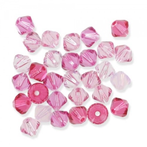 Mix de Toupies en cristal PureCrystal 5328 3 mm Rose x50