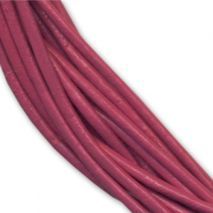 Cordon cuir 1,5 mm Dark Fuchsia x 2 m