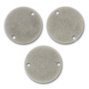 Intercalaires ronds lisses 2 trous 12 mm argenté vieilli x5