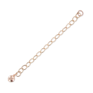 Chainette d'extension maille Forçat boule 55 mm Rose Gold Filled (or laminé)  x1