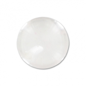 Rondes semi-percées  8 mm Crystal Quartz x2