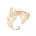 Bague feuille doré rose x1