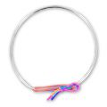 Bracelet jonc fin 1.5x160 mm avec 2 anneaux fermés - Argent 925 x1