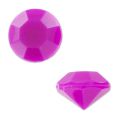 Cabochon rond 8 mm Rose Fluo x20