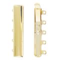 Fermoir 5 rangs  9x30 mm doré