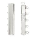 Fermoir 5 rangs  9x30 mm rhodié