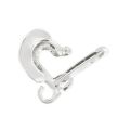 Attache pendentif strassé à clipser 11 mm rhodié