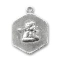 Pendentif ange 23 mm argenté vieilli x1