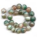Perles Green Lace Agate 8 mm facettée x10