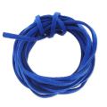 Lacet Suedine 3x1.5 mm Bleu dur pailleté x 2.8 m