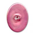 Cabochon en résine nacré 18x13 mm Light Fuchsia x1