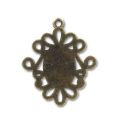 Médaillon pour cabochon 14x10 mm bronze x1