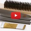 Brosse à gratter en laiton 60x20 mm pour nettoyer les limes - Brass scratch brush