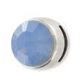 Poussoir porte cabochon 8 mm pour lacet 5 mm Placage Argent fin vieilli x1