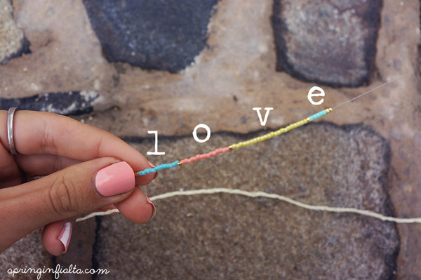 Bracelet Fil à broder Miyuki Delicas : Etape 2