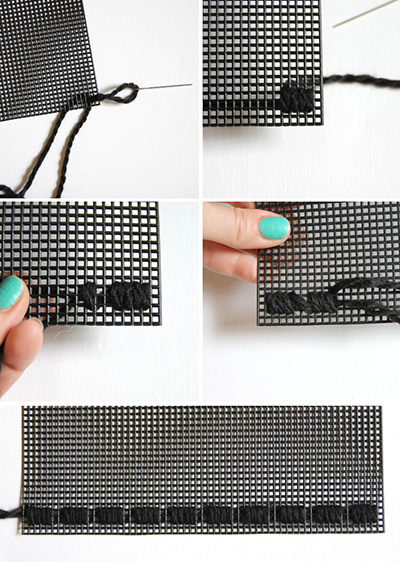 Pochette canevas coton Natura XL : Etape 2