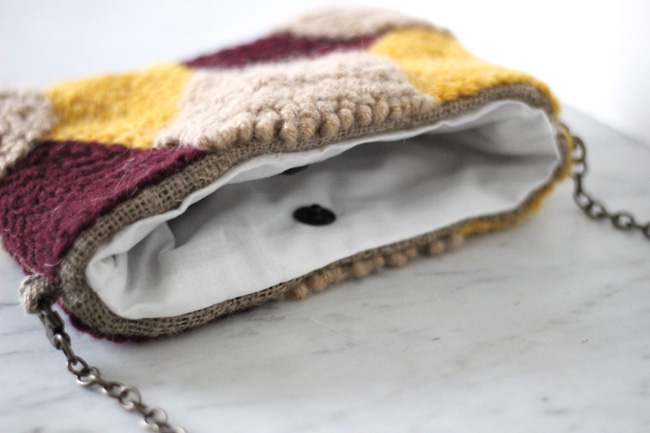 DIY Broder une pochette en punch needle avec de la laine Fashion Star : Etape 19