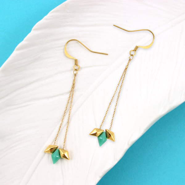 Boucles d'oreilles chaîne Miyuki et Diamonduo