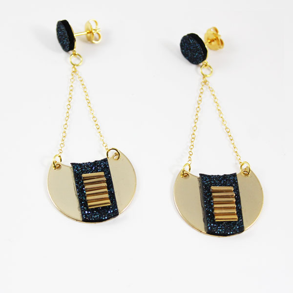 DIY Boucles d'oreilles pendantes Glitter avec ruban fantaisie pailleté DIY Boucles d'oreilles pendantes Glitter avec ruban fantaisie pailleté