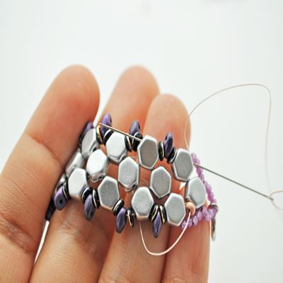 Bracelet Honeycomb et SuperDuo : Etape 38