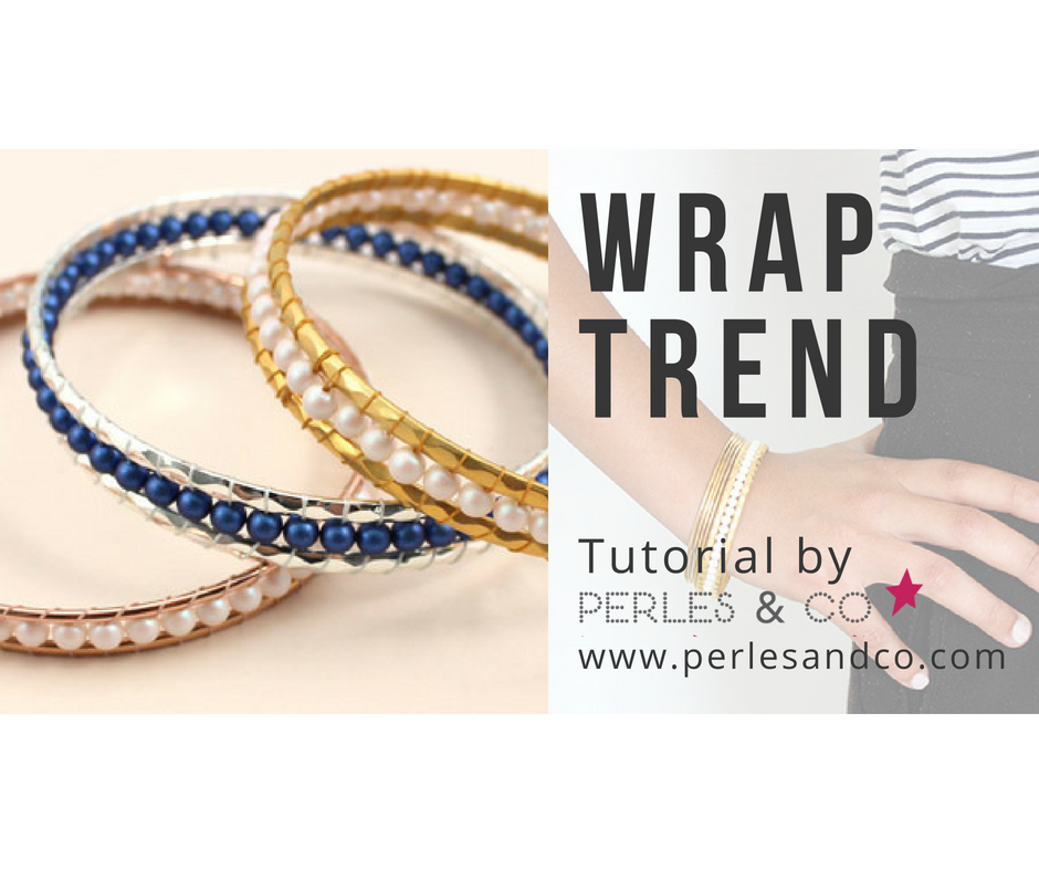 Bracelet jonc wrap perles nacrées PureCrystal