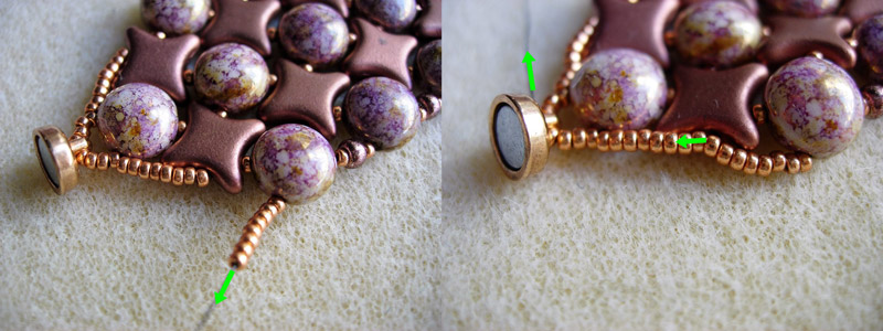 Bracelet automnal avec perles en verre Star beads et Candy beads : Etape 12