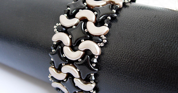 Bracelet DIY avec des perles de verre Star Beads, Arcos®, Miniduo et cristaux PureCrystal