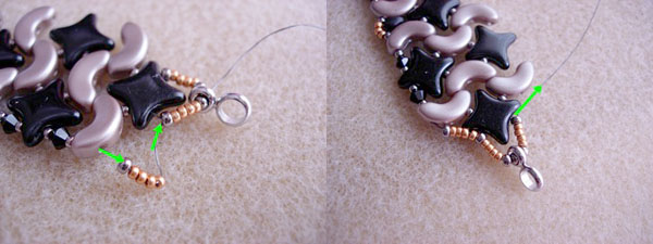 Bracelet DIY avec des perles de verre Star Beads, Arcos®, Miniduo et cristaux PureCrystal : Etape 12