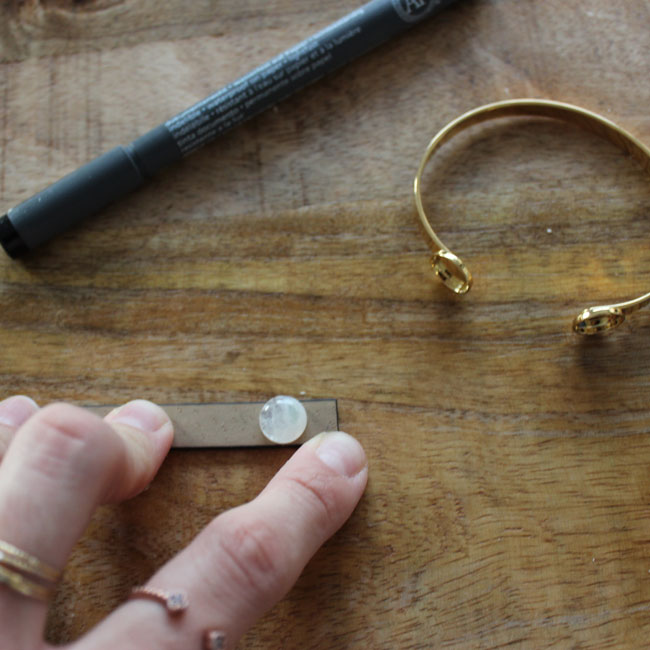 DIY Bracelets Glitter avec ruban fantaisie pailleté : Etape 2