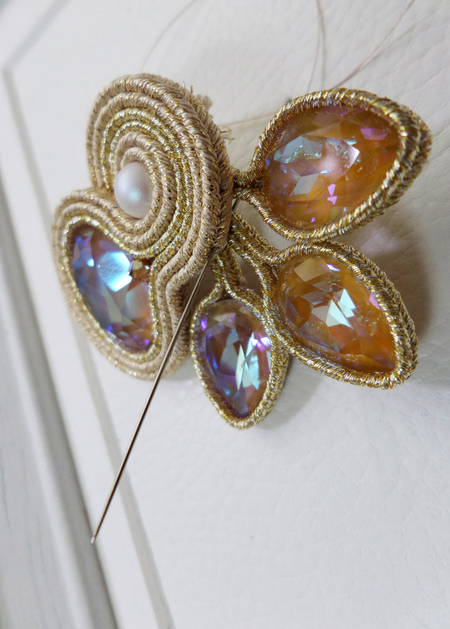 DIY Bracelet en soutache ajouré de perles PureCrystal : Etape 11