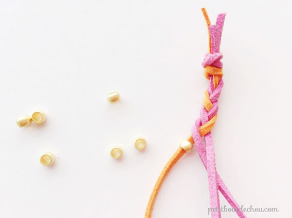 DIY bracelet multirang brésilien, tresse et tissage miyuki : Etape 1