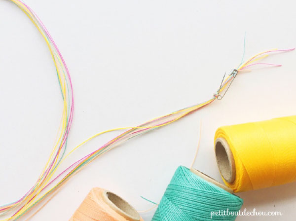DIY bracelet multirang brésilien, tresse et tissage miyuki : Etape 8