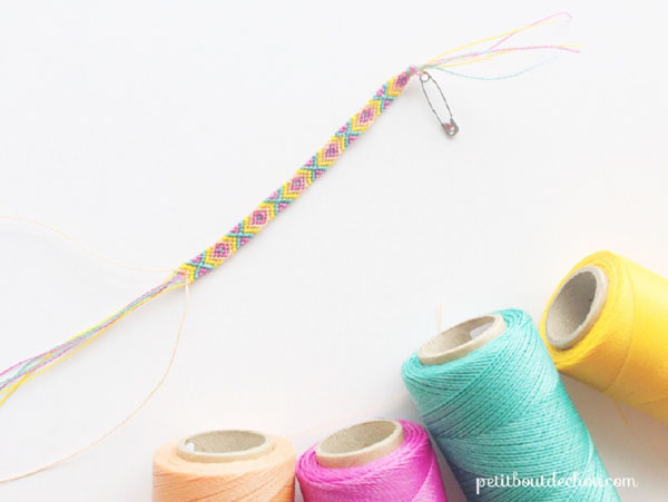 DIY bracelet multirang brésilien, tresse et tissage miyuki : Etape 9