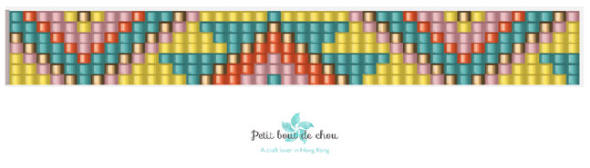 DIY bracelet multirang brésilien, tresse et tissage miyuki : Etape 10