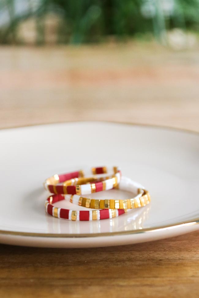 Schéma Bracelets élastiques perles rectangles Tila Miyuki