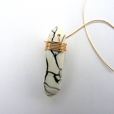 Pendentif pointe effet marbre en pâte polymère : Etape 4