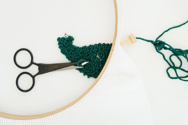 DIY Coussin en broderie magique punch needle par Julie Robert : Etape 5