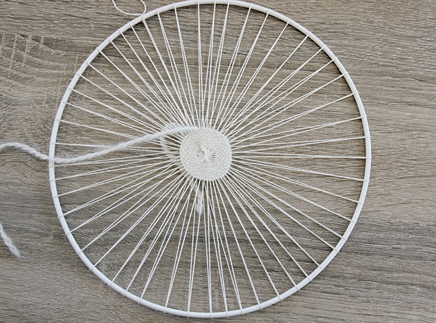 Tissage mural circulaire Kesi art