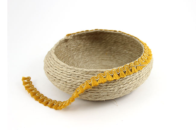 Coupelle en fil de chanvre : Etape 6