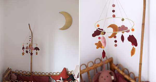 DIY mobile d'éveil en feutrine pour bébé