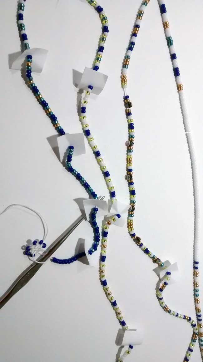 DIY Boule de Noël en crochet perlé et Crystal mesh : Etape 2 DIY Boule de Noël en crochet perlé et Crystal mesh : Etape 2