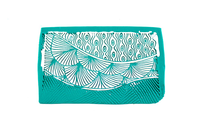 Boucles d'oreilles tropicales texturées : Etape 3