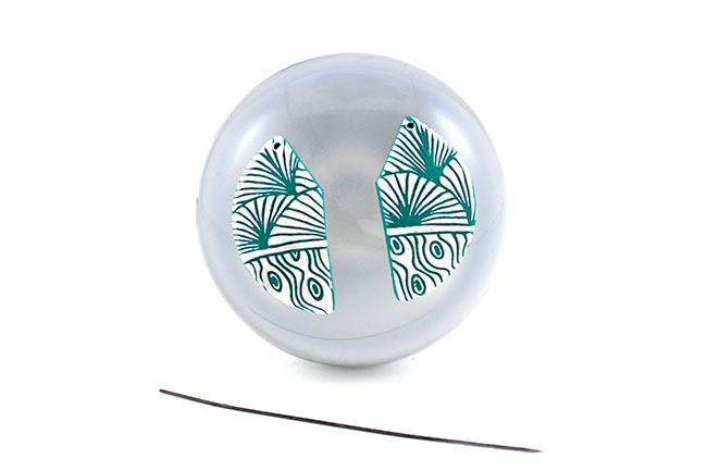 Boucles d'oreilles tropicales texturées : Etape 6