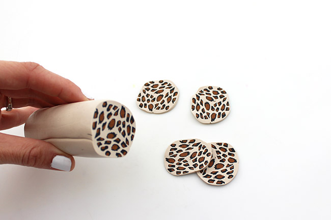 Bracelet motif léopard en pâte polymère : Etape 8