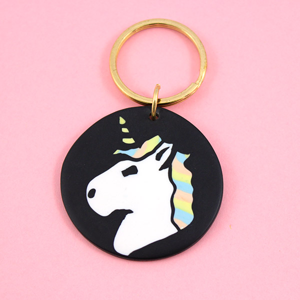 Porte-clef licorne en Fimo