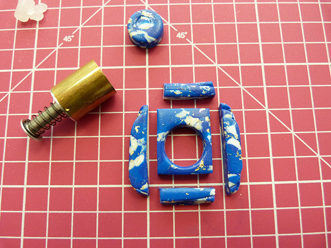 Bague imitation lapis-lazuli en pâte polymère PARDO : Etape 8