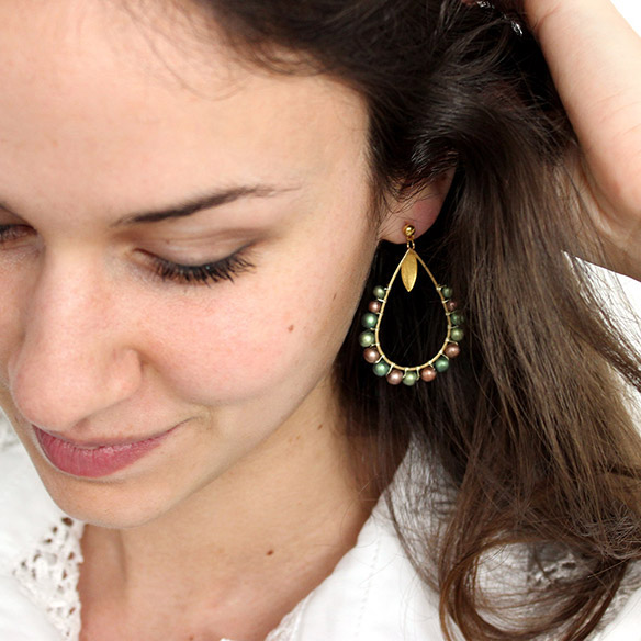 Schéma Boucles d'oreilles Fimo nacrées avec de la poudre Mica