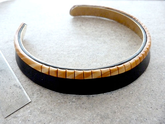 Parure mosaïque Aztèque torque et boucles d'oreilles polymère : Etape 6