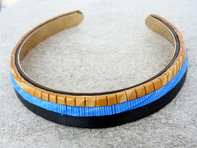 Parure mosaïque Aztèque torque et boucles d'oreilles polymère : Etape 7